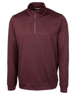 Cutter & Buck Stealth Heathered Mens Big and Tall Quarter Zip Pullover - 4