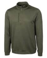 Cutter & Buck Stealth Heathered Mens Big and Tall Quarter Zip Pullover - 5