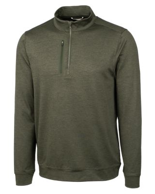 Cutter & Buck Stealth Heathered Mens Big and Tall Quarter Zip Pullover - 5