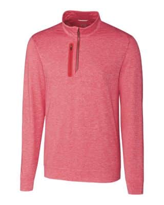 Cutter & Buck Stealth Heathered Mens Big and Tall Quarter Zip Pullover
