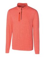 Cutter & Buck Stealth Heathered Quarter Zip Mens Pullover - 1