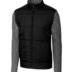 Cutter & Buck Stealth Hybrid Quilted Mens Big and Tall Full Zip Windbreaker Jacket