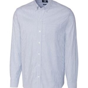 Cutter & Buck Stretch Oxford Stripe Mens Big and Tall Long Sleeve Dress Shirt