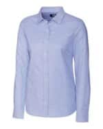 Cutter & Buck Stretch Oxford Stripe Womens Long Sleeve Dress Shirt - 1