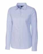Cutter & Buck Stretch Oxford Stripe Womens Long Sleeve Dress Shirt - 2
