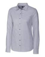 Cutter & Buck Stretch Oxford Stripe Womens Long Sleeve Dress Shirt - 4