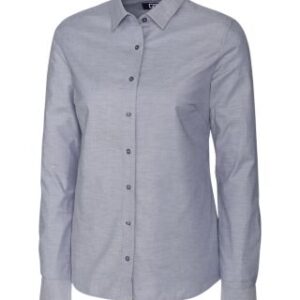 Cutter & Buck Stretch Oxford Womens Long Sleeve Dress Shirt