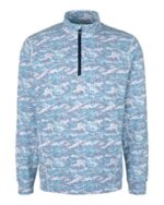 Cutter & Buck Traverse Camo Print Stretch Quarter Zip Mens Pullover - 3