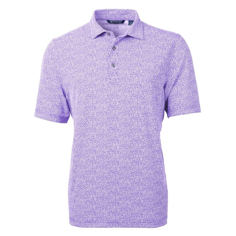 Cutter & Buck Virtue Eco Pique Botanical Print Recycled Mens Polo - 1