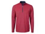 Cutter & Buck Virtue Eco Pique Micro Stripe Recycled Mens Big & Tall Quarter Zip - 1