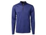 Cutter & Buck Virtue Eco Pique Micro Stripe Recycled Mens Big & Tall Quarter Zip