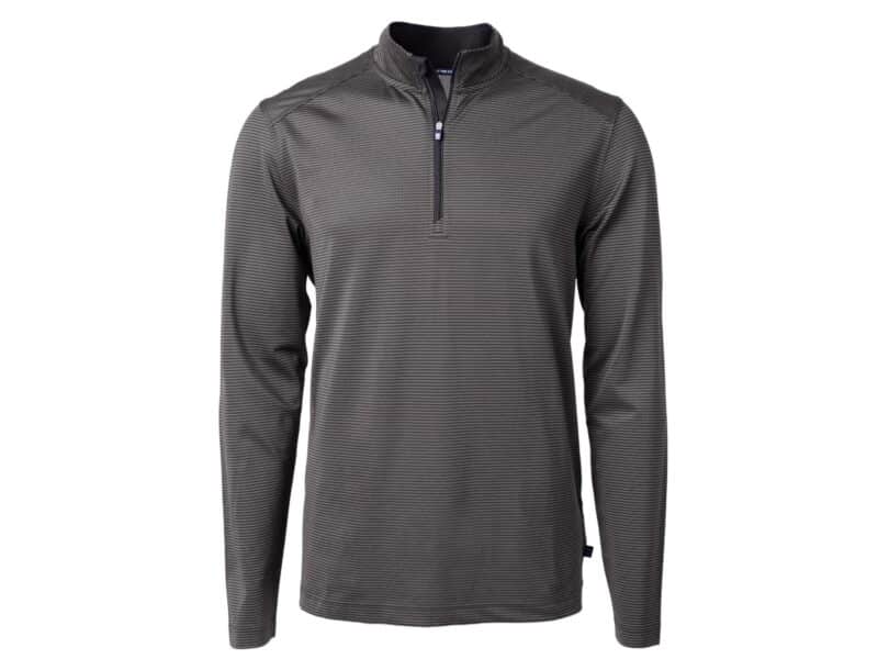 Cutter & Buck Virtue Eco Pique Micro Stripe Recycled Mens Big & Tall Quarter Zip - 6