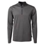 Cutter & Buck Virtue Eco Pique Micro Stripe Recycled Mens Quarter Zip - 1