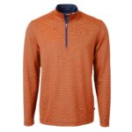 Cutter & Buck Virtue Eco Pique Micro Stripe Recycled Mens Quarter Zip - 2