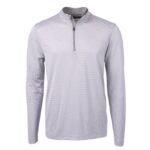 Cutter & Buck Virtue Eco Pique Micro Stripe Recycled Mens Quarter Zip - 5