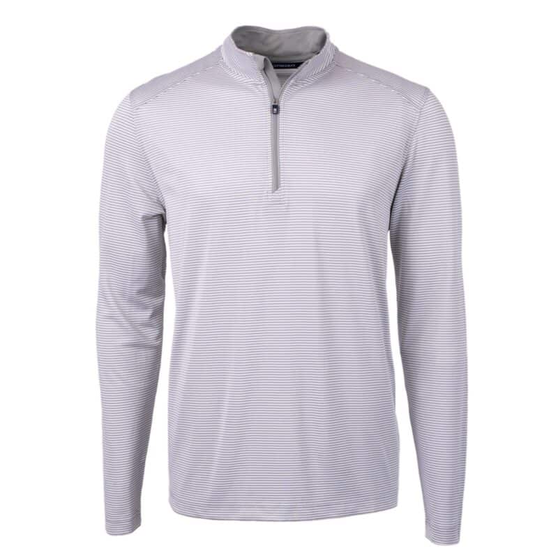 Cutter & Buck Virtue Eco Pique Micro Stripe Recycled Mens Quarter Zip - 5