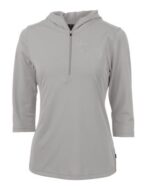 Cutter & Buck Virtue Eco Pique Recycled Half Zip Pullover Womens Hoodie - 2