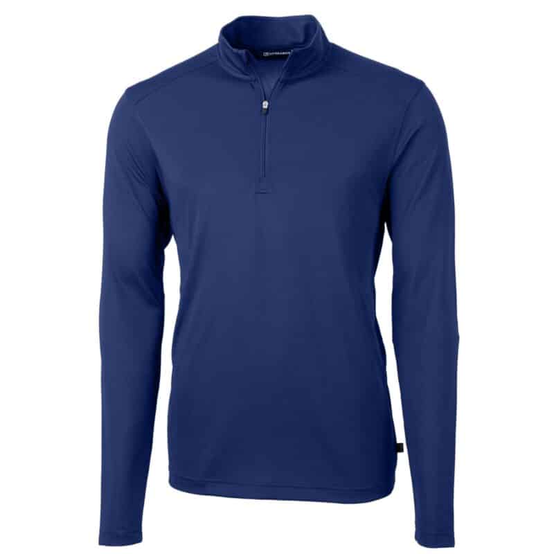 Cutter & Buck Virtue Eco Pique Recycled Quarter Zip Mens Big & Tall Pullover - 4