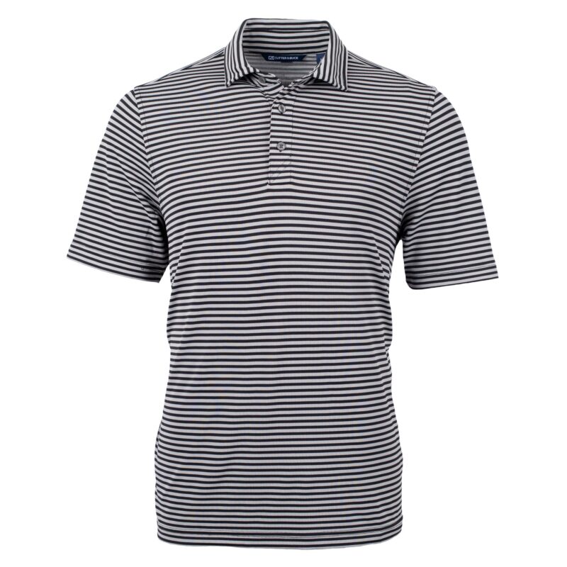 Cutter & Buck Virtue Eco Pique Stripe Recycled Mens Big and Tall Polo - 1