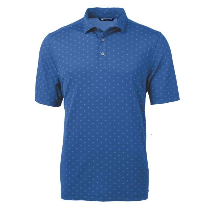 Cutter & Buck Virtue Eco Pique Tile Print Recycled Mens Polo - 1