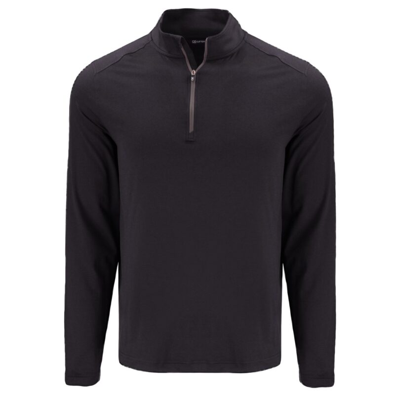 Cutter & Buck Coastline Recycled Double Peached Mens Quarter Zip Pullover - 1