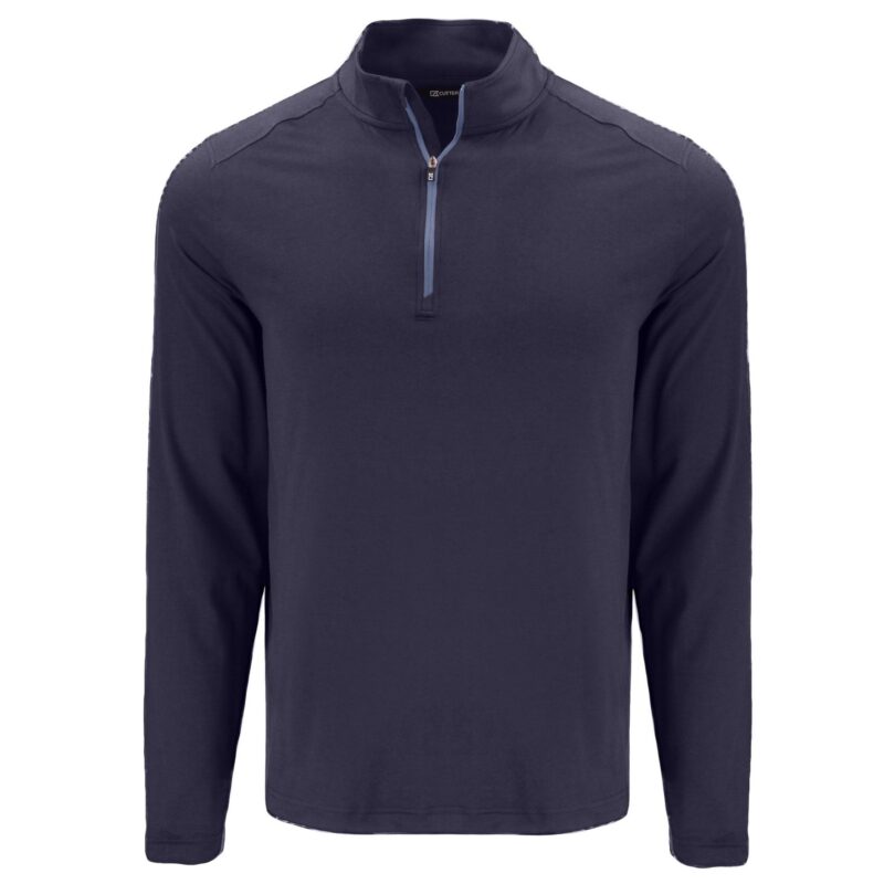 Cutter & Buck Coastline Recycled Double Peached Mens Quarter Zip Pullover - 2
