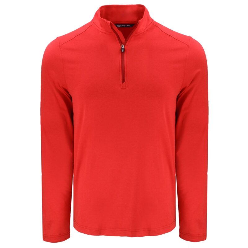 Cutter & Buck Coastline Recycled Double Peached Mens Quarter Zip Pullover - 9