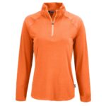 Cutter & Buck Coastline Recycled Double Peached Womens Quarter Zip Pullover - 2