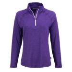 Cutter & Buck Coastline Recycled Double Peached Womens Quarter Zip Pullover - 3