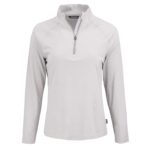 Cutter & Buck Coastline Recycled Double Peached Womens Quarter Zip Pullover - 4