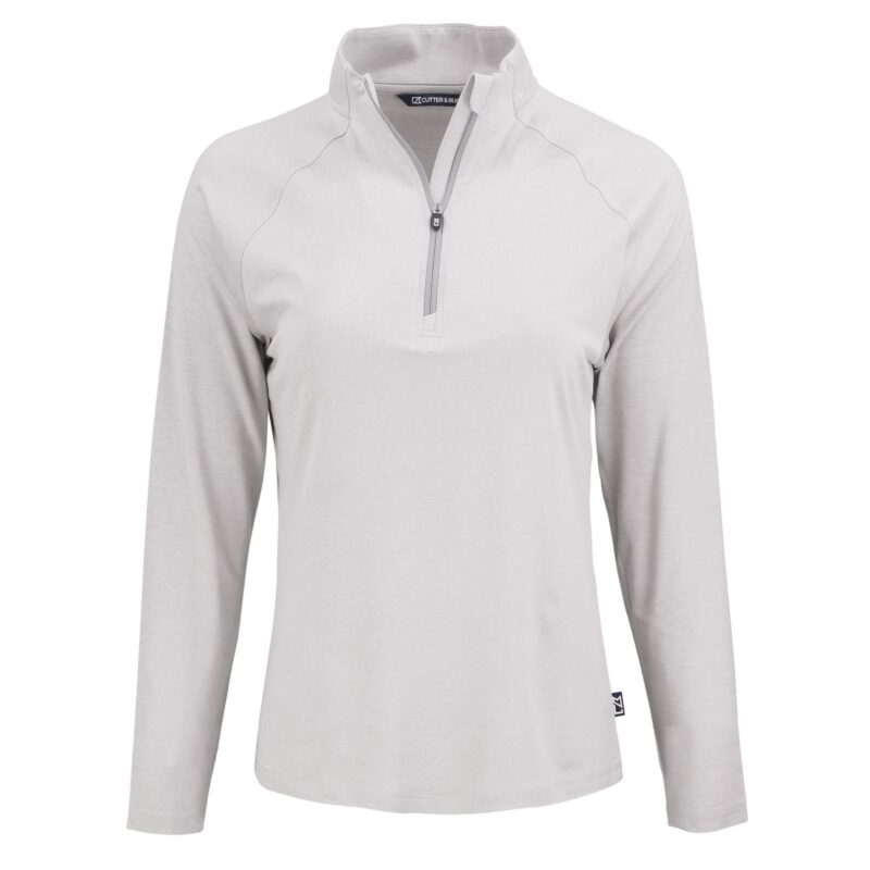Cutter & Buck Coastline Recycled Double Peached Womens Quarter Zip Pullover - 4