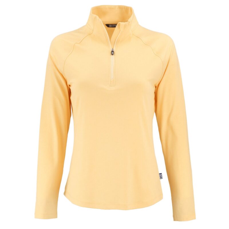 Cutter & Buck Coastline Recycled Double Peached Womens Quarter Zip Pullover - 5