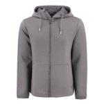 Cutter & Buck Roam Recycled Buttery-Soft Knit Mens Full Zip Hooded Jacket - 1
