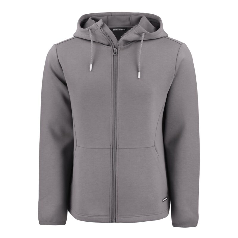 Cutter & Buck Roam Recycled Buttery-Soft Knit Mens Full Zip Hooded Jacket - 1