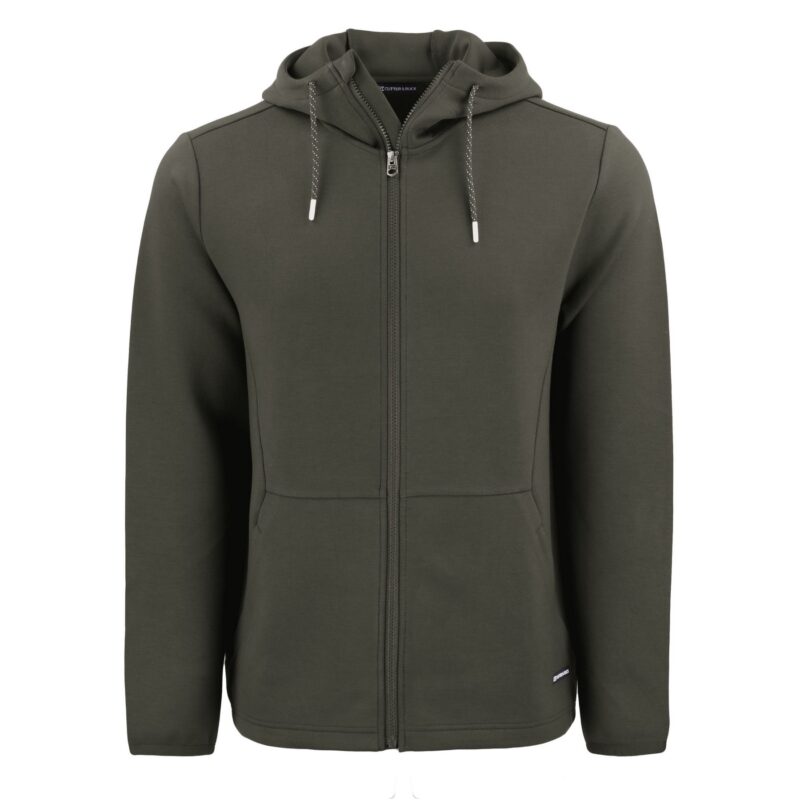 Cutter & Buck Roam Recycled Buttery-Soft Knit Mens Full Zip Hooded Jacket - 3