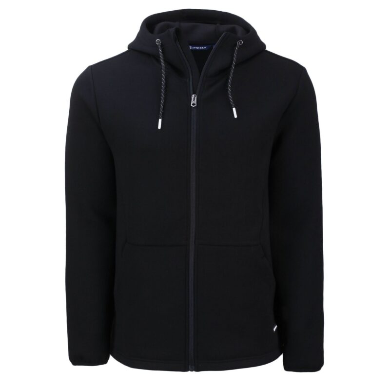 Cutter-Buck-Roam-Recycled-Buttery-Soft-Knit-Mens-Full-Zip-Hooded-Jacket-MCK01345 Cutter & Buck Roam Recycled Buttery-Soft Knit Mens Full Zip Hooded Jacket
