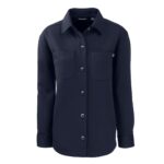 Cutter & Buck Roam Recycled Buttery-Soft Knit Womens Button Down Shirt Jacket - 1