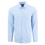 Cutter & Buck Skyline Recycled Gingham Mens Long Sleeve Button Down Dress Shirt
