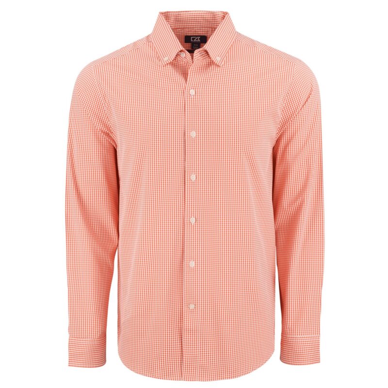 Cutter & Buck Skyline Recycled Gingham Mens Long Sleeve Button Down Dress Shirt - 3