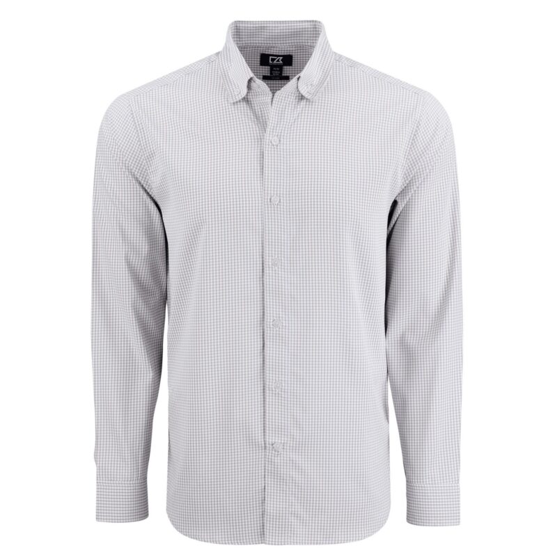 Cutter & Buck Skyline Recycled Gingham Mens Long Sleeve Button Down Dress Shirt - 4