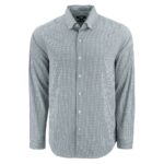 Cutter & Buck Skyline Recycled Gingham Mens Long Sleeve Button Down Dress Shirt - 6