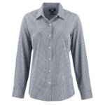 Cutter & Buck Skyline Recycled Gingham Womens Long Sleeve Spread Collar Dress Shirt - 1