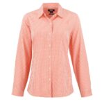 Cutter & Buck Skyline Recycled Gingham Womens Long Sleeve Spread Collar Dress Shirt - 2