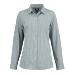 Cutter & Buck Skyline Recycled Gingham Womens Long Sleeve Spread Collar Dress Shirt - 5