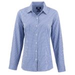 Cutter & Buck Skyline Recycled Gingham Womens Long Sleeve Spread Collar Dress Shirt - 8
