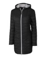 Cutter & Buck Rainier PrimaLoftÂ® Womens Eco Insulated Hooded Long Coat - 4