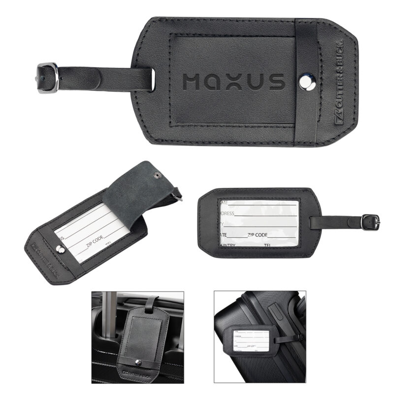 Cutter & Buck® Leather Luggage Tag