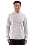 Cutter & Buck Adapt Recycled Soft Knit Stripe Mens Hooded Pullover