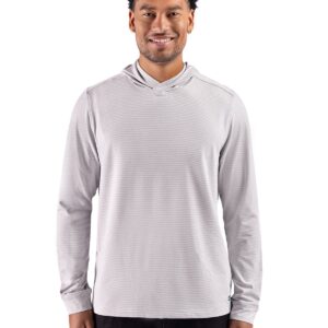 Cutter & Buck Adapt Recycled Soft Knit Stripe Mens Hooded Pullover