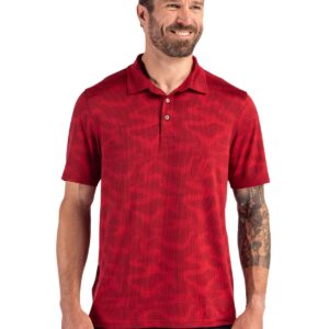 Cutter & Buck Coastline Recycled Double Peached Camo Print Mens Polo